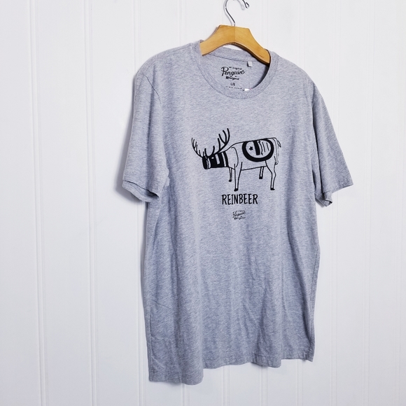 Original Penguin Other - NWT Original Penguin Reinbeer T Shirt XL Christmas Reindeer Novelty Graphic Gray